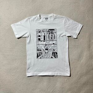 Uniqlo Unisex XXS NEO-MIYAGE UT Manga Inspired White and Black Graphic Tee